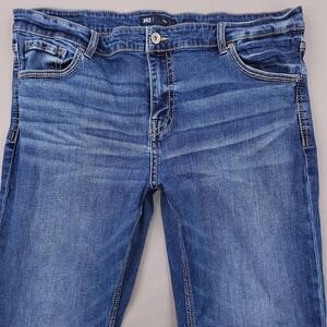 BKE Tyler Jeans Mens 42x34 Blue Medium Wash Straight Leg Stretch Denim Classic